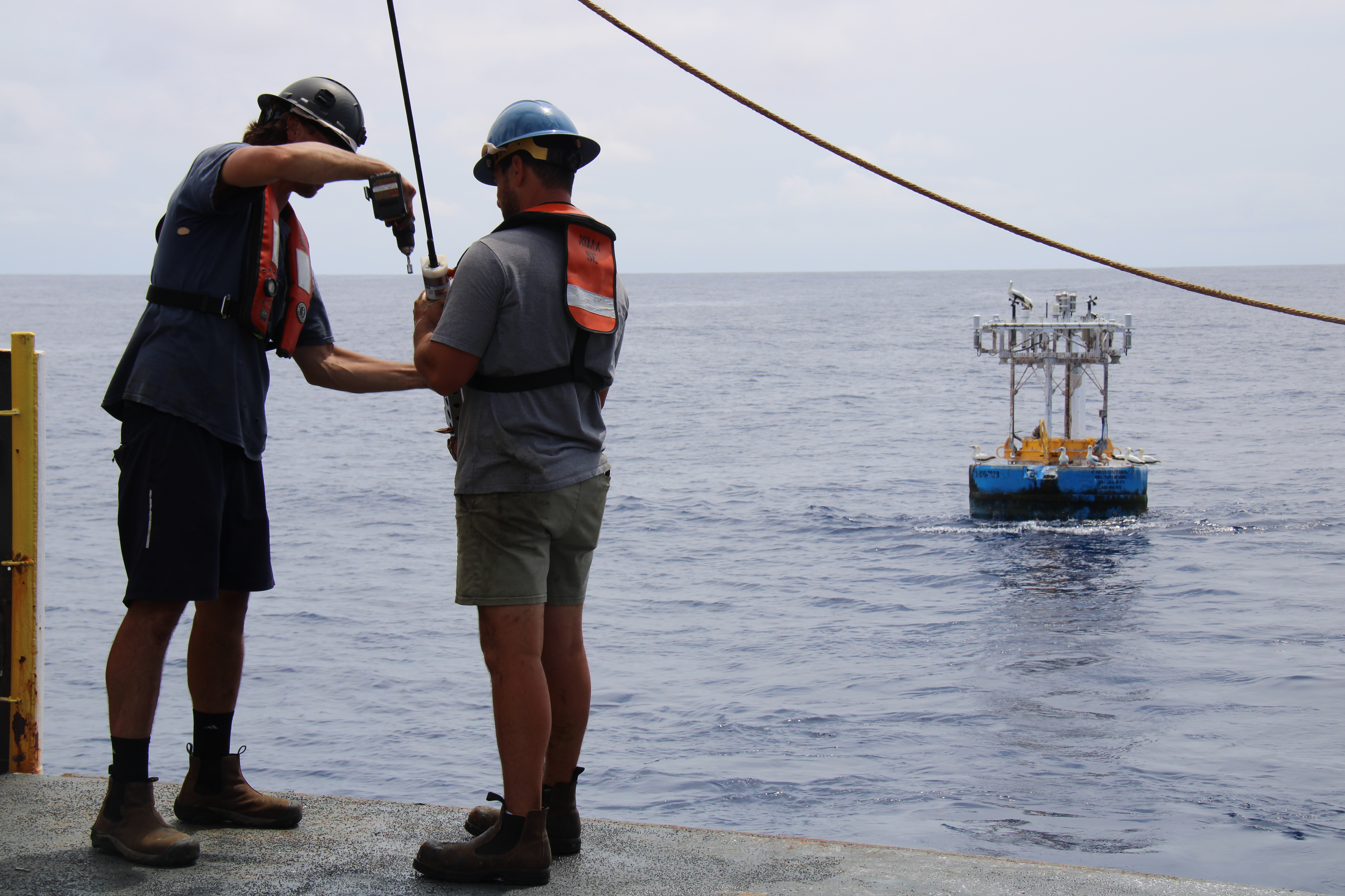 Distant buoy on the horizon
